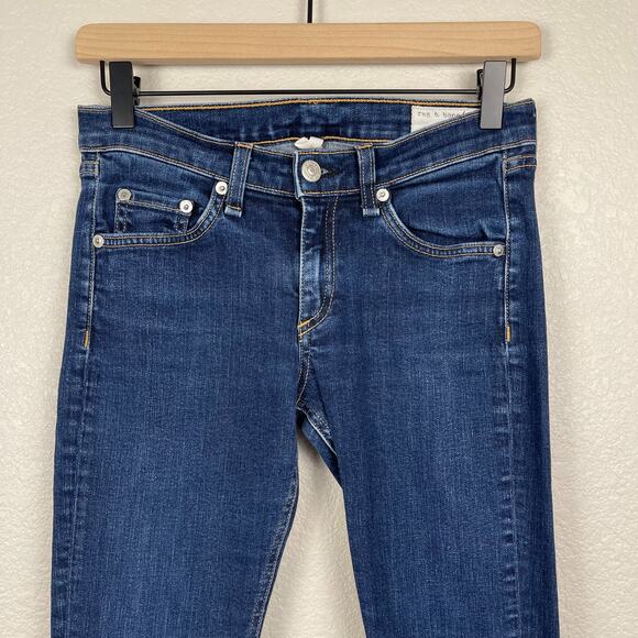 Rag & Bone Skinny Jeans Heritage Wash Size 25 Classic Low Rise 5 Pockets - Picture 6 of 15